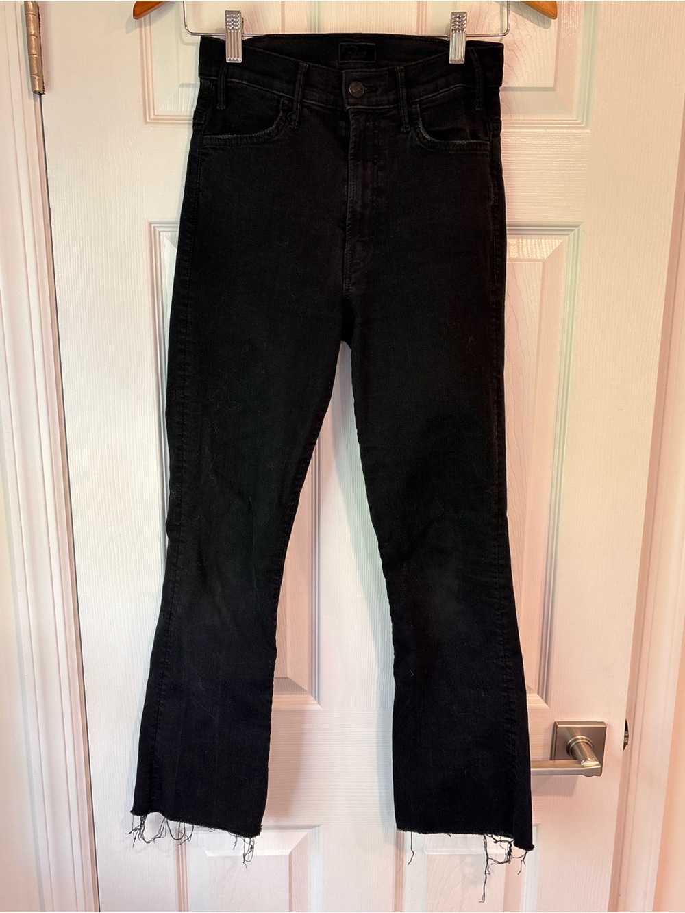 Mother The Hustler Ankle Fray black jeans size 25
